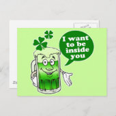 グリーンビールがあなたの中に入りたい ポストカード (正面/裏面)