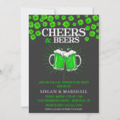 グリーンビールとシャムロックのセントパトリックデーパーティー 招待状 (正面)