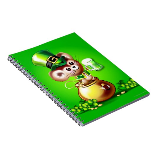 グリーンビールの金ゴールド保持ポイントのポットのマウス ノートブック (右側)