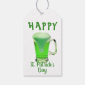 グリーンビールグラスHappy St. Patrick's dayパーティー ギフトタグ (裏面)