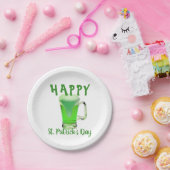 グリーンビールグラスHappy St. Patrick's dayパーティー ペーパープレート (パーティー)
