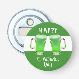 グリーンビールグラスHappy St. Patrick's day 栓抜き