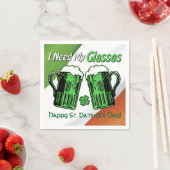 グリーンビールセントパトリックの日アイルランド国旗のナプキンス スタンダードカクテルナプキン (インサイチュ)