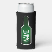 グリーンビールボトルシルエットカスタム スリム缶クーラー (Seltzer正面)