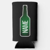グリーンビールボトルシルエットカスタム スリム缶クーラー (裏面)
