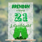 グリーンビールマグ誕生祝いアクリルサイン アクリルサイン (ニュートラル)