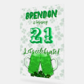 グリーンビールマグ誕生祝いアクリルサイン アクリルサイン (傾斜)