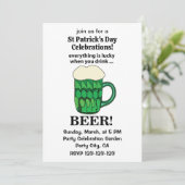 グリーンビールラッキーSt patricks dayグリーンビール 招待状 (スタンド正面)