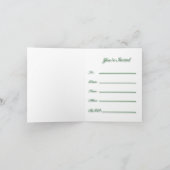 グリーンビール招待状 招待状 (内部)