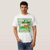 グリーンビールSt patricks dayミームユーモア Tシャツ (正面フル)