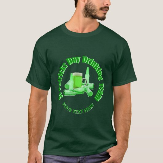 グリーンビールSt patricks day Tシャツ (正面)