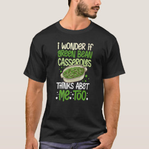 グリーンビーンカセロールレシピ皿スナックひも豆 Tシャツ
