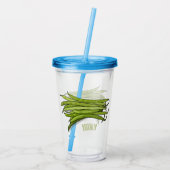 グリーンビーンズの漫画イラストレーション アクリルタンブラー (裏面)