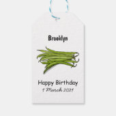 グリーンビーンズの漫画イラストレーション ギフトタグ (裏面)