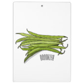 グリーンビーンズの漫画イラストレーション クリップボード (裏面)