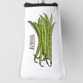 グリーンビーンズの漫画イラストレーション ゴルフヘッドカバー (回転90)