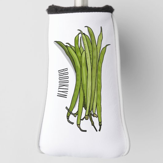 グリーンビーンズの漫画イラストレーション ゴルフヘッドカバー (回転90)