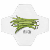 グリーンビーンズの漫画イラストレーション サッカーボール (フラット)