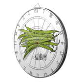 グリーンビーンズの漫画イラストレーション ダーツボード (正面右)