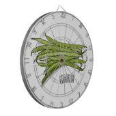 グリーンビーンズの漫画イラストレーション ダーツボード (正面左)