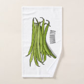 グリーンビーンズの漫画イラストレーション バスタオルセット (ハンドタオル)