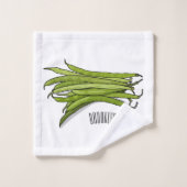 グリーンビーンズの漫画イラストレーション バスタオルセット (ウォッシュタオル)
