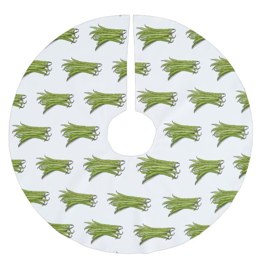 グリーンビーンズの漫画イラストレーション ブラッシュドポリエステルツリースカート (正面)