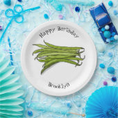 グリーンビーンズの漫画イラストレーション ペーパープレート (パーティー)