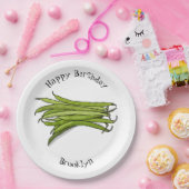 グリーンビーンズの漫画イラストレーション ペーパープレート (パーティー)