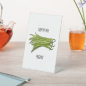 グリーンビーンズの漫画イラストレーション 台座サイン (インサイチュ)