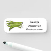 グリーンビーンズの漫画イラストレーション 名札 (インサイチュ)