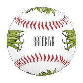 グリーンビーンズの漫画イラストレーション 野球ボール (裏面)