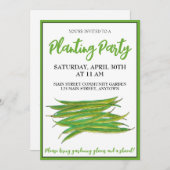 グリーンビーンビーグベジタブルコミュニティガーデンパーティー 招待状 (正面/裏面)