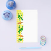 グリーンビーンレトロイエロー格子状フライヤー チラシ (シングル)