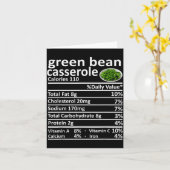 グリーンビーン シェロール 栄養食品の事実 面白い感謝祭 カード (黄色い花)