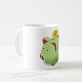 グリーンピギーバンクマグ コーヒーマグカップ (正面左)