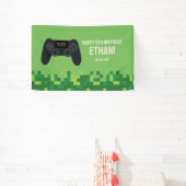 グリーンピクセルゲーマー誕生日バナー 横断幕 (インサイチュ)