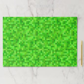 グリーンピクセルバースデーパーティー紙ランチョンマット ペーパーパッド (インサイチュ)