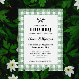 グリーンピクニックチェッククロス I Do BBQ インビテーション