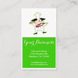 グリーンピザシェフのカスタマイズ可能な名刺 名刺