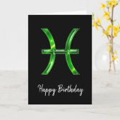 グリーンピセスサイン誕生日カード カード (黄色い花)