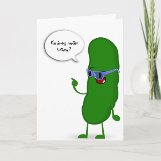 グリーンピックバースデーユーモア カード (正面)