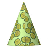 グリーンピックルチップススウィートピックズグルメプリント パーティーハット (裏面)