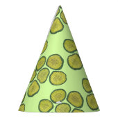 グリーンピックルチップススウィートピックズグルメプリント パーティーハット (左)
