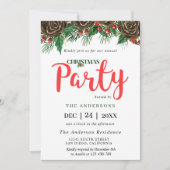 グリーンピネコーンパインブランチのクリスマスパーティー 招待状 (正面)