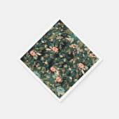 グリーンピンクお洒落フローラベビーシャワーパーティー スタンダードカクテルナプキン (角)