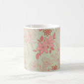 グリーンピンクお洒落フローラY2K春&夏 コーヒーマグカップ (中央)