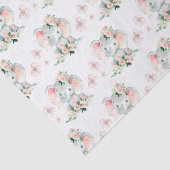 グリーンピンクかわいいフローラゾウのフレーム赤ちゃんシャワー 薄葉紙 (詳細)