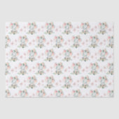 グリーンピンクかわいいフローラゾウのフレーム赤ちゃんシャワー 薄葉紙 (正面)