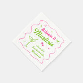 グリーンピンクのビキニとマーティンの独身最後の夜 スタンダードカクテルナプキン (角)